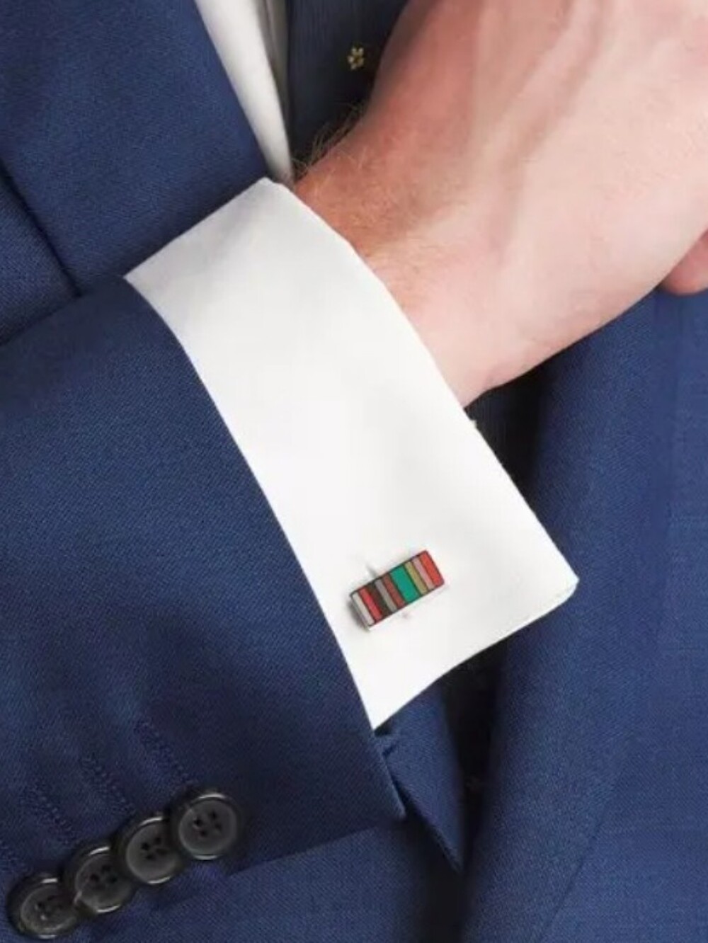 Paul Smith signature stripe flip cufflinks